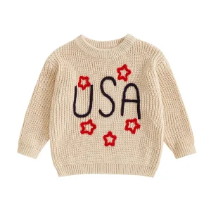 Toddlers Boys Girls 4th of July Sweater